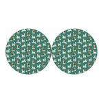 Cute Jack Russell Terrier Pattern Print Car Coasters