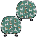 Cute Jack Russell Terrier Pattern Print Car Headrest Covers