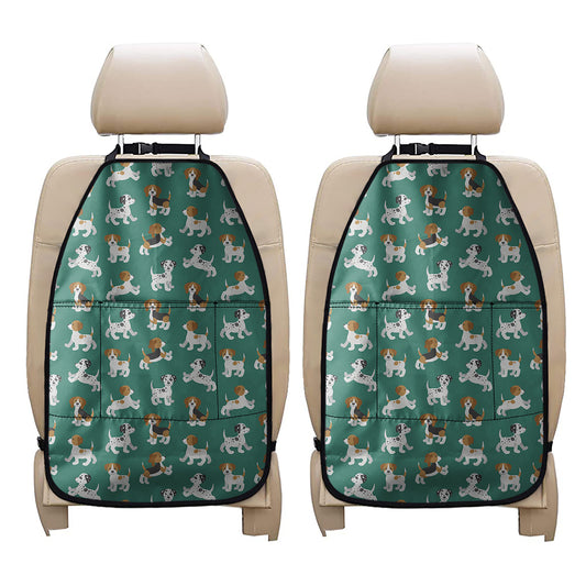Cute Jack Russell Terrier Pattern Print Car Seat Organizers
