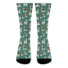 Cute Jack Russell Terrier Pattern Print Crew Socks