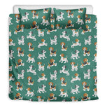 Cute Jack Russell Terrier Pattern Print Duvet Cover Bedding Set