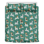Cute Jack Russell Terrier Pattern Print Duvet Cover Bedding Set