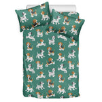 Cute Jack Russell Terrier Pattern Print Duvet Cover Bedding Set