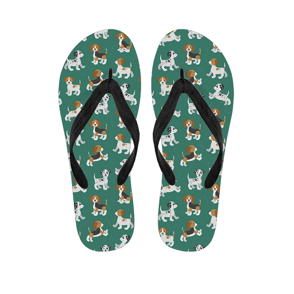 Cute Jack Russell Terrier Pattern Print Flip Flops