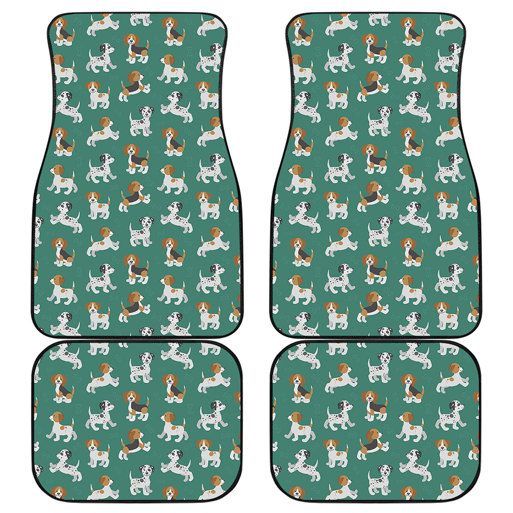 Cute Jack Russell Terrier Pattern Print Front and Back Car Floor Mats