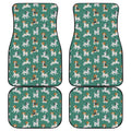 Cute Jack Russell Terrier Pattern Print Front and Back Car Floor Mats