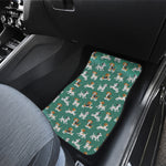 Cute Jack Russell Terrier Pattern Print Front and Back Car Floor Mats