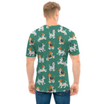 Cute Jack Russell Terrier Pattern Print Men's T-Shirt