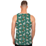 Cute Jack Russell Terrier Pattern Print Men's Tank Top