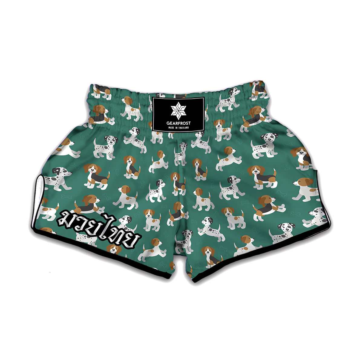 Cute Jack Russell Terrier Pattern Print Muay Thai Boxing Shorts