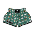 Cute Jack Russell Terrier Pattern Print Muay Thai Boxing Shorts