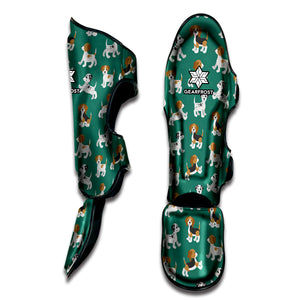 Cute Jack Russell Terrier Pattern Print Muay Thai Shin Guard