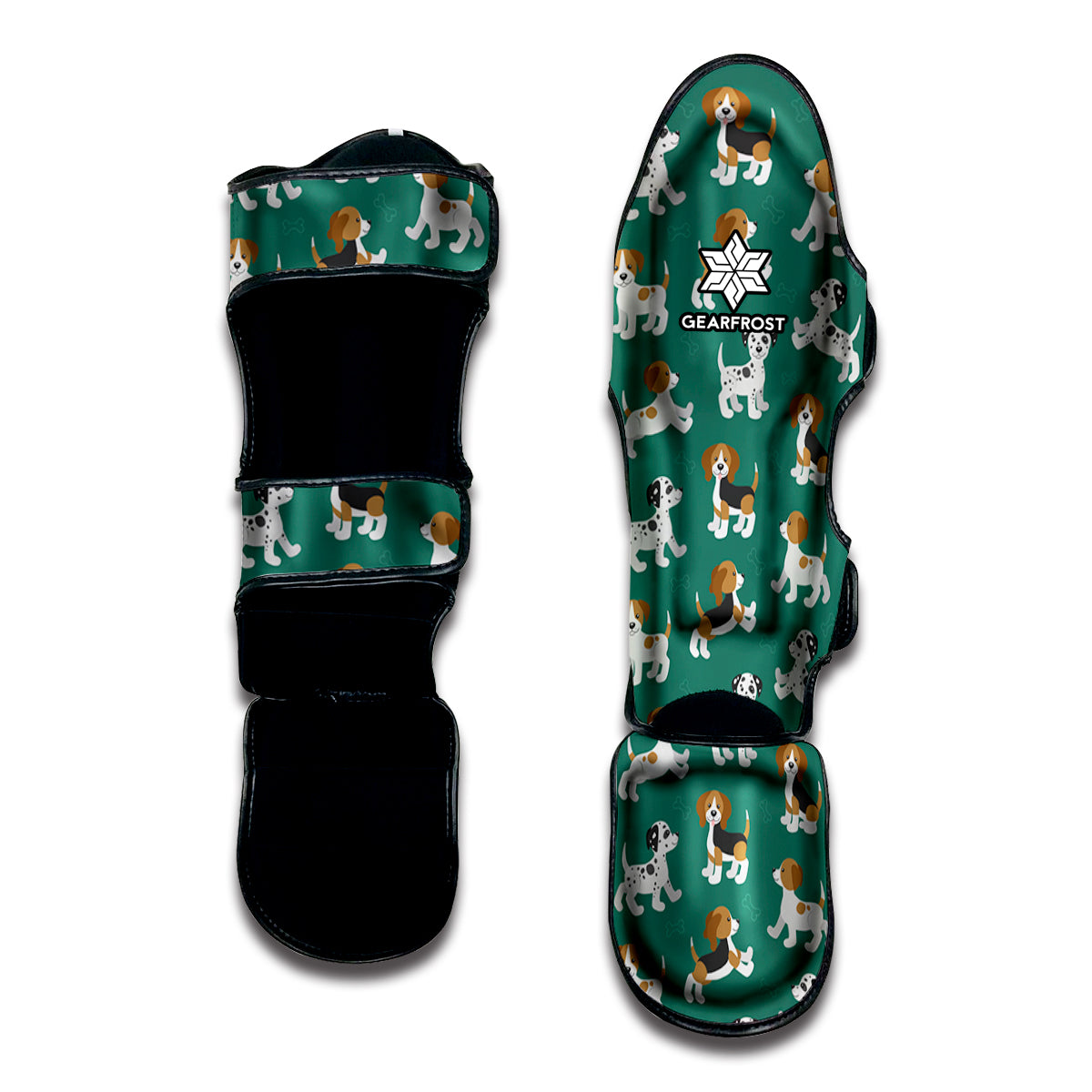 Cute Jack Russell Terrier Pattern Print Muay Thai Shin Guard