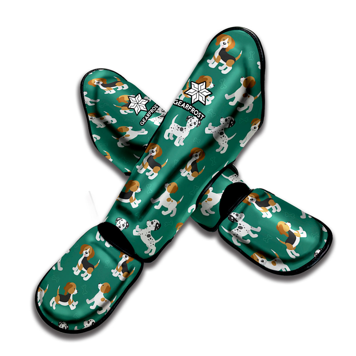 Cute Jack Russell Terrier Pattern Print Muay Thai Shin Guard