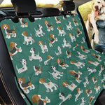 Cute Jack Russell Terrier Pattern Print Pet Car Back Seat Cover