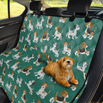 Cute Jack Russell Terrier Pattern Print Pet Car Back Seat Cover