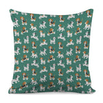 Cute Jack Russell Terrier Pattern Print Pillow Cover