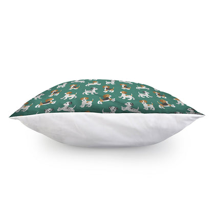 Cute Jack Russell Terrier Pattern Print Pillow Cover