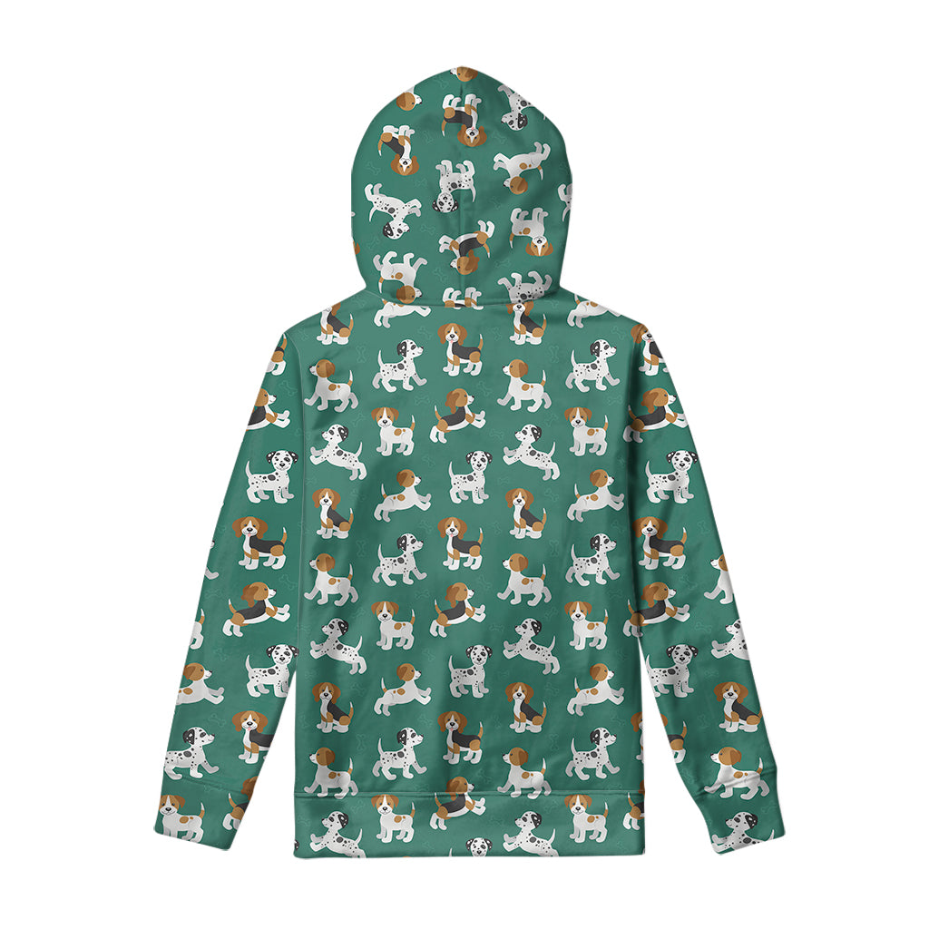 Cute Jack Russell Terrier Pattern Print Pullover Hoodie