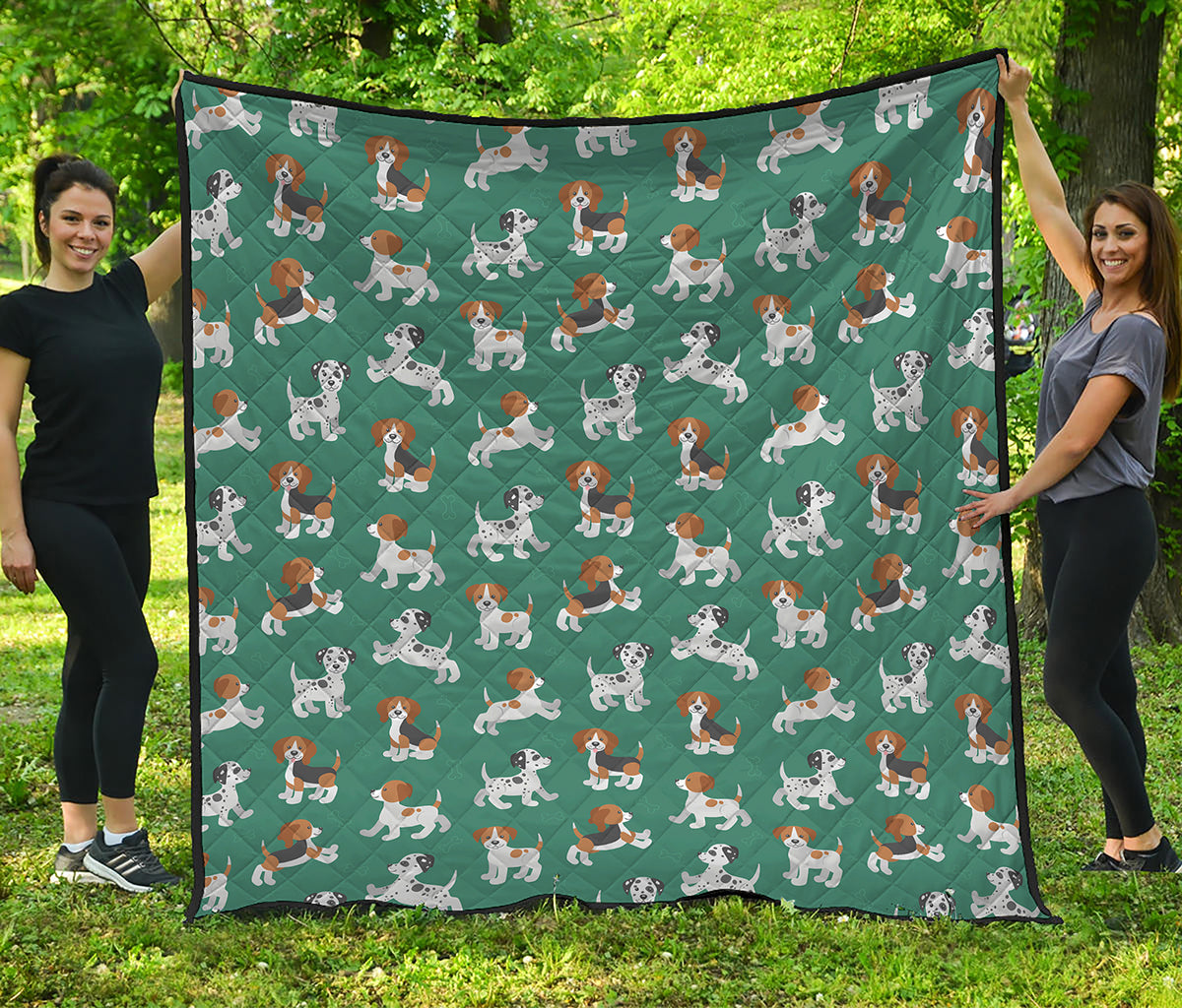Cute Jack Russell Terrier Pattern Print Quilt
