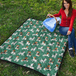 Cute Jack Russell Terrier Pattern Print Quilt