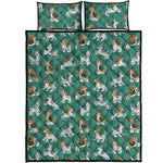 Cute Jack Russell Terrier Pattern Print Quilt Bed Set