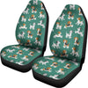 Cute Jack Russell Terrier Pattern Print Universal Fit Car Seat Covers