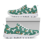 Cute Jack Russell Terrier Pattern Print White Sneakers