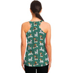 Cute Jack Russell Terrier Pattern Print Women's Racerback Tank Top