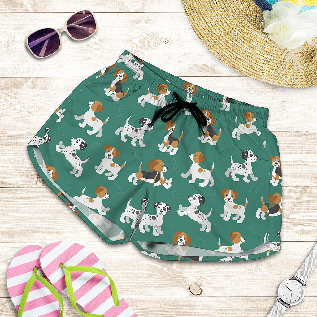 Cute Jack Russell Terrier Pattern Print Women's Shorts