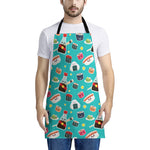 Cute Japanese Sushi Pattern Print Apron