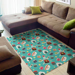Cute Japanese Sushi Pattern Print Area Rug