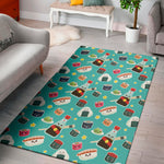 Cute Japanese Sushi Pattern Print Area Rug