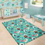 Cute Japanese Sushi Pattern Print Area Rug
