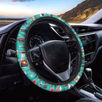 Cute Japanese Sushi Pattern Print Car Steering Wheel Cover