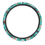 Cute Japanese Sushi Pattern Print Car Steering Wheel Cover