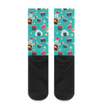 Cute Japanese Sushi Pattern Print Crew Socks