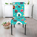 Cute Japanese Sushi Pattern Print Dining Chair Slipcover