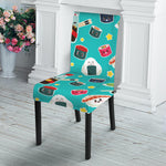 Cute Japanese Sushi Pattern Print Dining Chair Slipcover