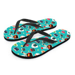 Cute Japanese Sushi Pattern Print Flip Flops