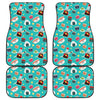 Cute Japanese Sushi Pattern Print Front and Back Car Floor Mats