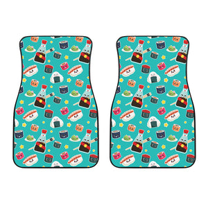 Cute Japanese Sushi Pattern Print Front Car Floor Mats