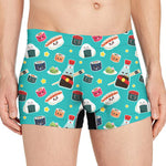 Cute Japanese Sushi Pattern Print Men's Boxer Briefs