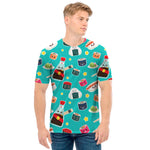 Cute Japanese Sushi Pattern Print Men's T-Shirt