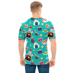 Cute Japanese Sushi Pattern Print Men's T-Shirt