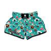 Cute Japanese Sushi Pattern Print Muay Thai Boxing Shorts