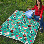 Cute Japanese Sushi Pattern Print Quilt