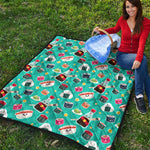 Cute Japanese Sushi Pattern Print Quilt