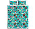 Cute Japanese Sushi Pattern Print Quilt Bed Set