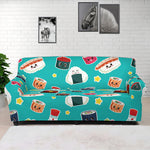 Cute Japanese Sushi Pattern Print Sofa Cover